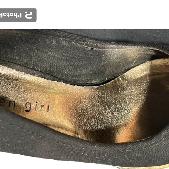 Madden Girl Wedges Black Chunky Shoes Espadrilles - Fabric Material - size 8.5 - Picture 7 of 16